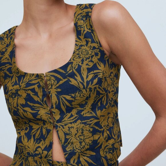 *Madewell Linen Cropped Top Shorts Set Size 8/M - Picture 4 of 16